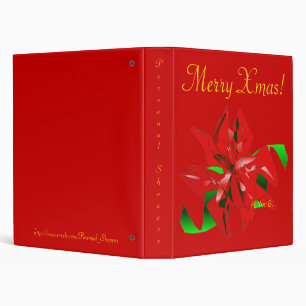 Christmas Flower In Red IV Binder
