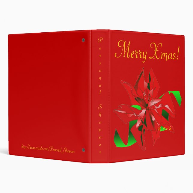 Christmas Flower In Red IV Binder (Background)