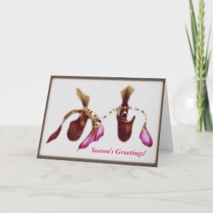 Christmas Flower Orchid Holiday Card