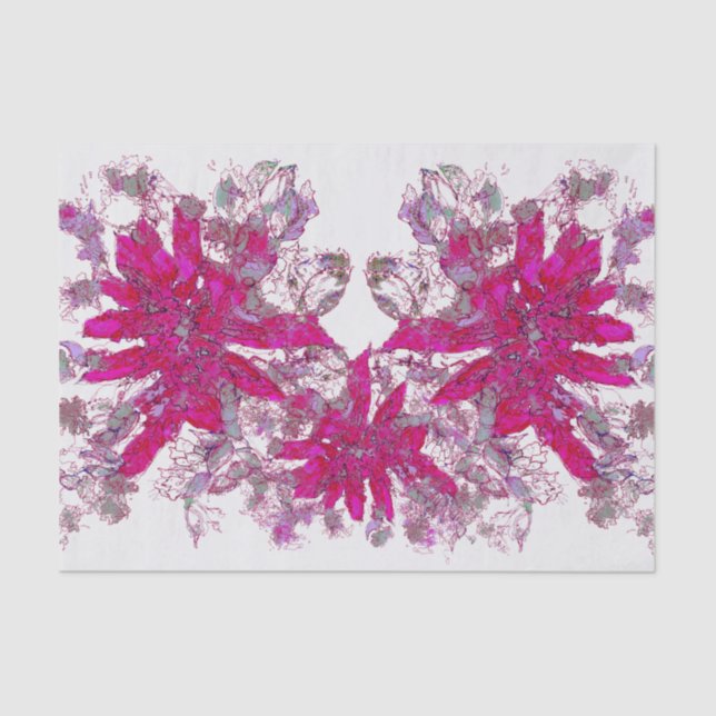 Christmas flower poinsettia decoupage tissue paper (Front)