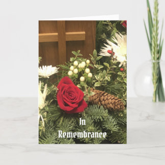 Christmas flowers, InRemembrance Card