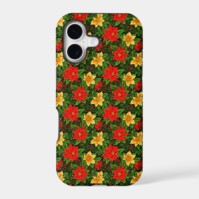 Christmas Flowers Seamless Pattern  (Back)