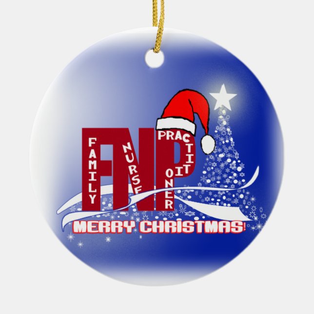 CHRISTMAS FNP ORNAMENT FAMILY NURSE PRACTITIONER (Front)