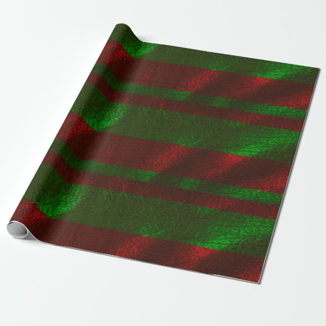 Christmas Foil Pattern Wrapping Paper (Unrolled)