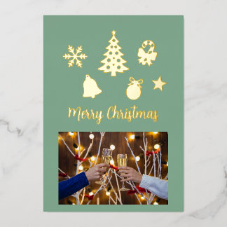 Christmas Foil Photo Postcard, Foil Postcard