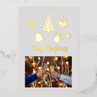 Christmas Foil Photo Postcard, Foil Postcard