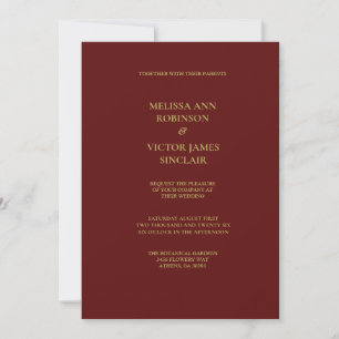 Christmas Foil Wedding Invitation
