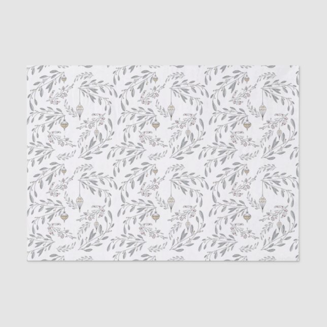 Christmas Foliage and Berries Tissue Paper (Front)