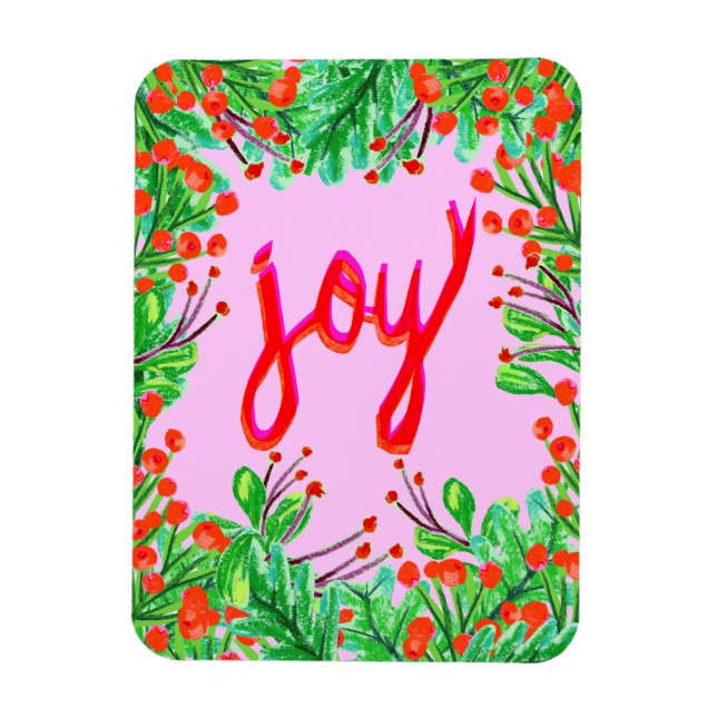 Christmas Foliage - Joy Magnet (Vertical)