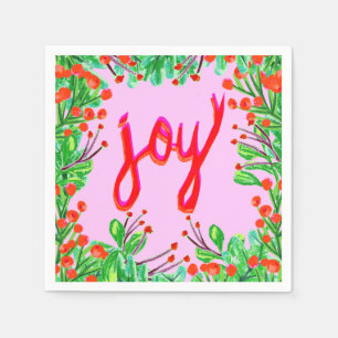 Christmas Foliage - Joy Napkin