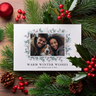 Christmas Foliage Photo Holiday Card