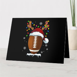 Christmas Football Ball Lights Funny Boys Men Spor Card