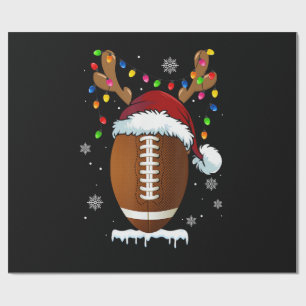 Christmas Football Ball Lights Funny Boys Men Spor Wrapping Paper