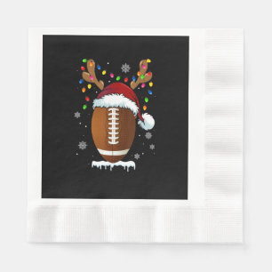 Christmas Football Ball Santa Lights Funny Boys Me Napkin