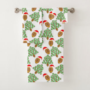  Christmas Football Bath Towel Set