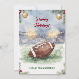 Christmas Football Holiday Greeting Cards