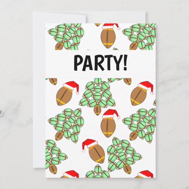 Christmas Football Invitation (Front)