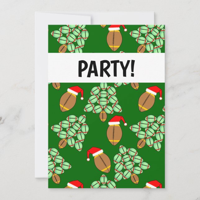 Christmas Football Invitation (Front)