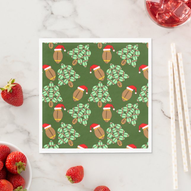 Christmas Football  Napkin (Insitu)