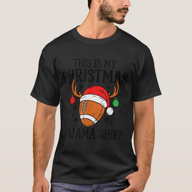 Christmas Football Pajama Shirt Santa Claus Matchi (Front)