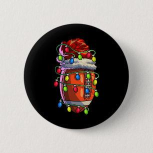 Christmas Football Xmas Christmas Lights Football  2 Inch Round Button
