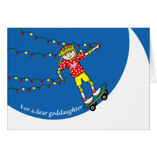 Christmas for Goddaughter, Girl Skateboarding