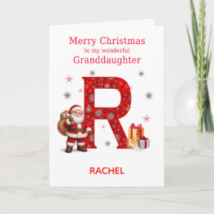 Christmas For Granddaughter Add A Name  Holiday Card