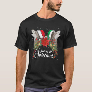 Christmas for men women kids Santa ELF Wolf T-Shirt