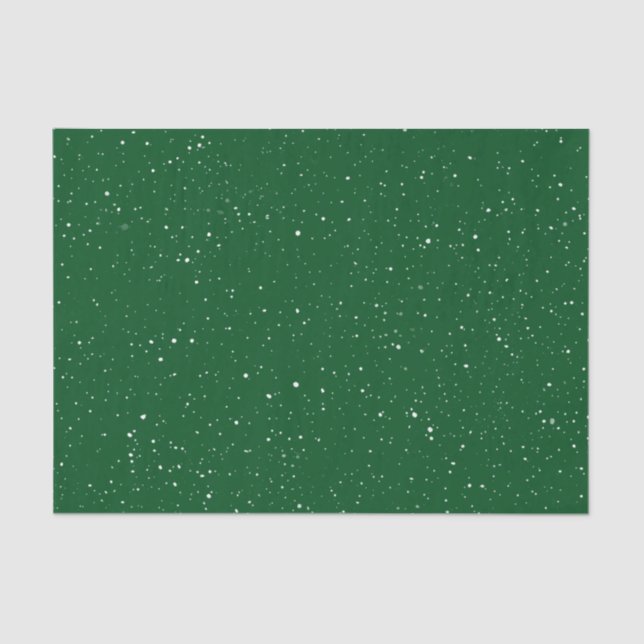 Christmas Forest Green w/ White Snow Tissue Paper (Front)