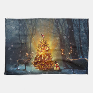 Christmas Forest                                 . Kitchen Towel