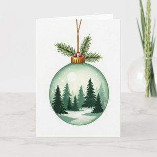 Christmas Forest Ornament Card