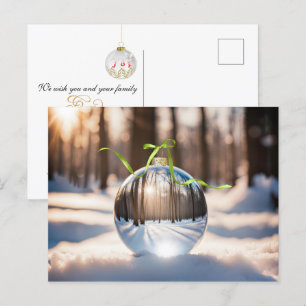 Christmas Forest Ornament Holiday Postcard