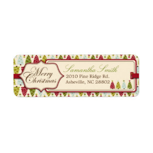 Christmas Forest Return Label