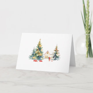 Christmas Forest Thank You Card