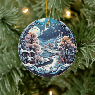 Christmas Forest Wonderland hanging ornament
