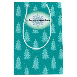 Christmas Forest Wrapping Paper Medium Gift Bag