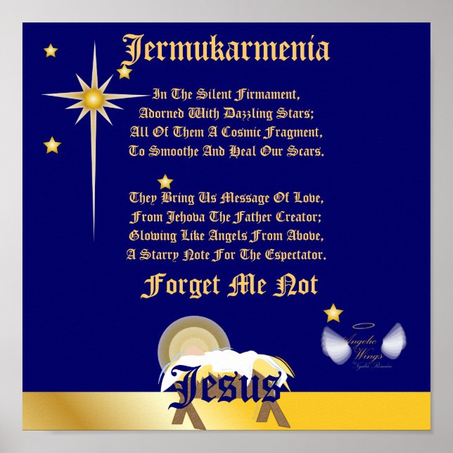 Christmas Forget Me Not Poem-Customize Poster (Front)