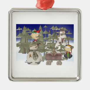 Christmas Forrest Metal Ornament
