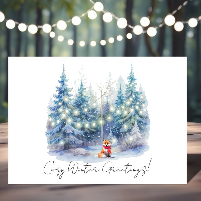 Christmas Fox Card (Cozy Winter Greetings! )
