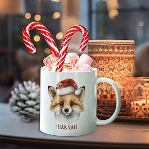 Christmas Fox Personalized Kids Mug