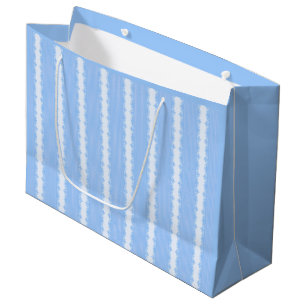 Christmas Fractal Pastel Blue Stripes Gift Bag