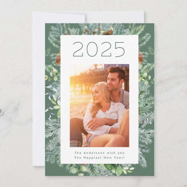 Christmas Frame Holiday New Year Photo Card (Front)