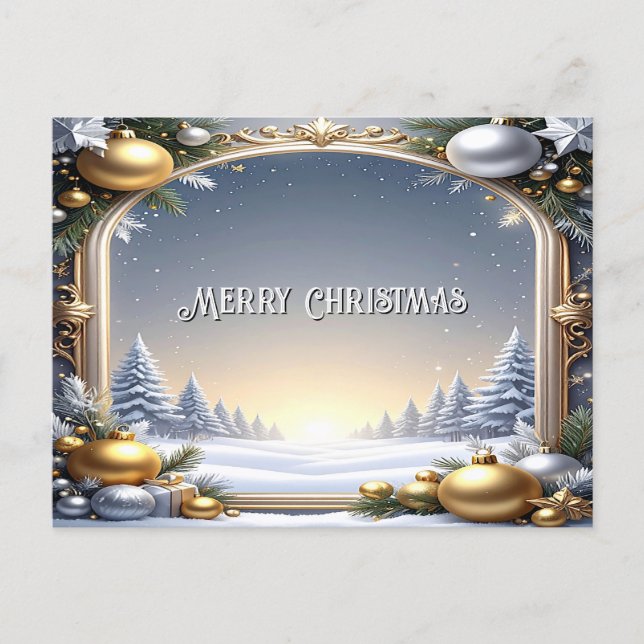 Christmas Frame Holiday Postcard (Front)