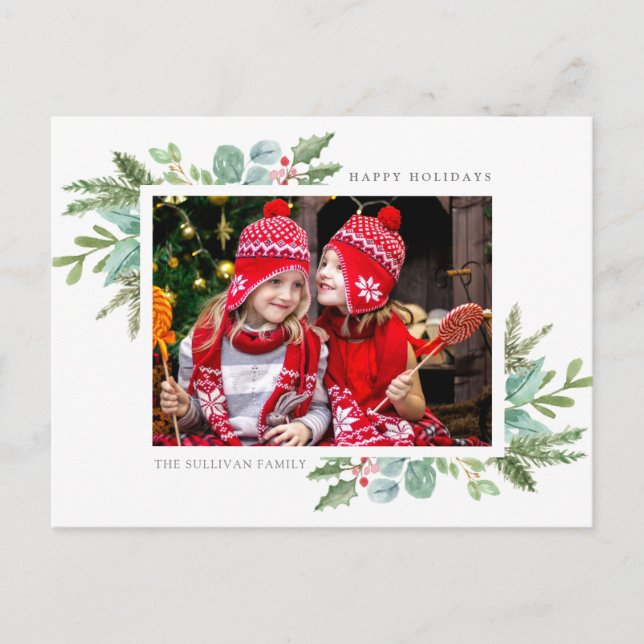 Christmas Frame Photo Holiday Postcard (Front)