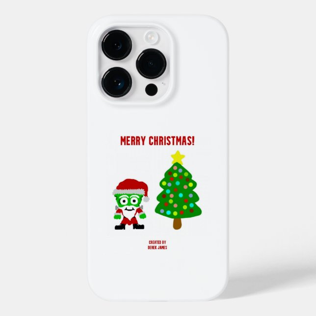 Christmas FrankenCheese Apple iPhone 14 Pro Case (Back)