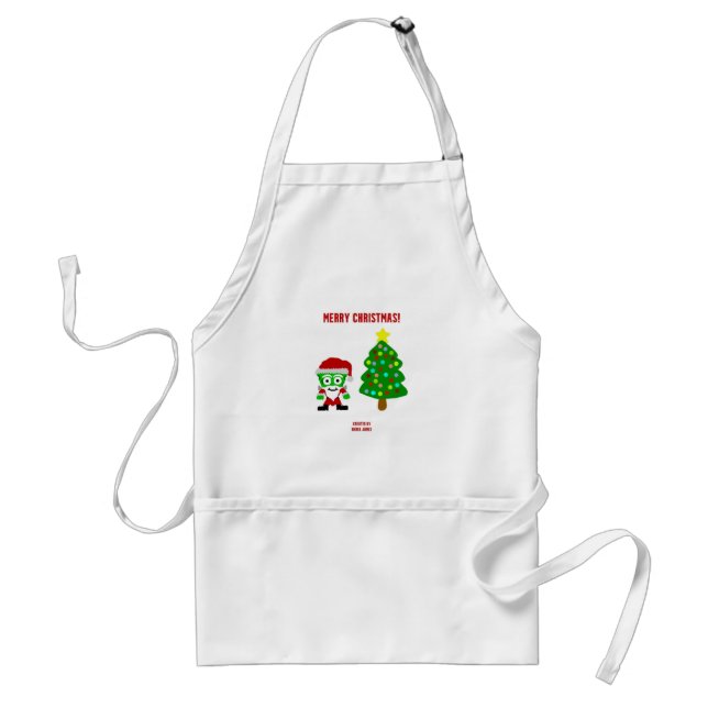 Christmas FrankenCheese Apron (Front)