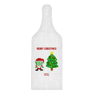 Christmas FrankenCheese Cutting Board Paddle