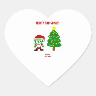Christmas FrankenCheese Heart Sticker