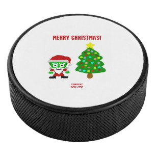 Christmas FrankenCheese Hockey Puck