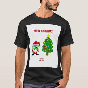 Christmas FrankenCheese Men's Black Basic T Shirt